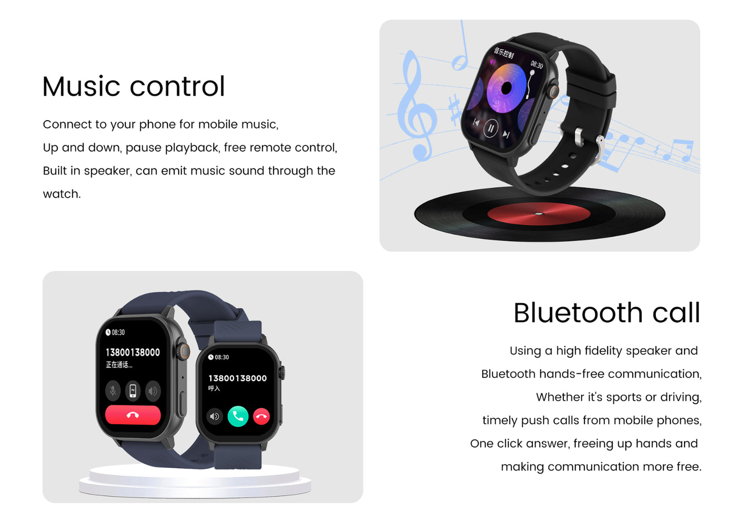 On the Nose Smart Watch with Bluetooth - Silver