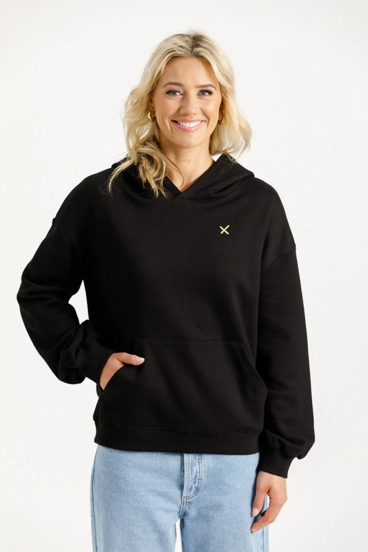 Homelee Alpine Elliot Hoodie Black with Gold