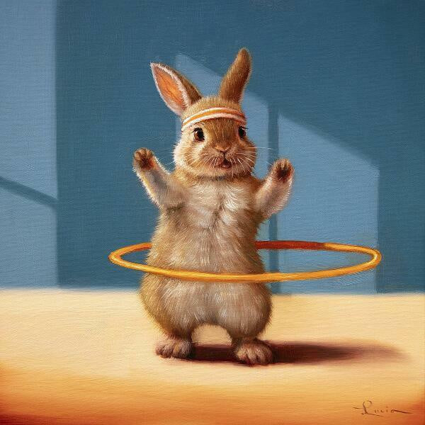 Image Vault Black Box Frame - Gym Bunny Hula Hoop
