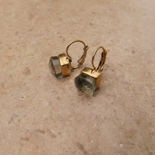 A & C Oslo Earrings Carbonado Glass