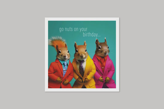 Image Gallery Coola Coola Card - Squirrels Go nuts on your Birthday