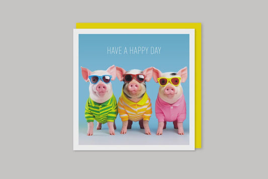 Image Gallery Coola Coola Card - Piglets Have a Happy Day