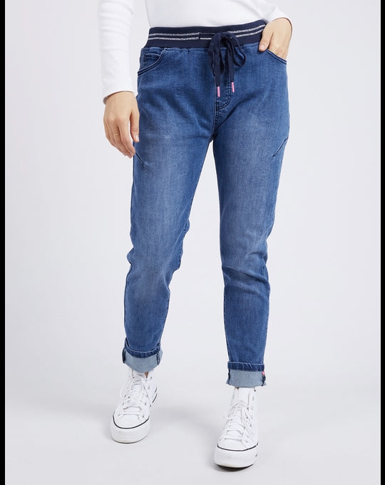 Elm Melody Denim Jogger - Dusty Blue