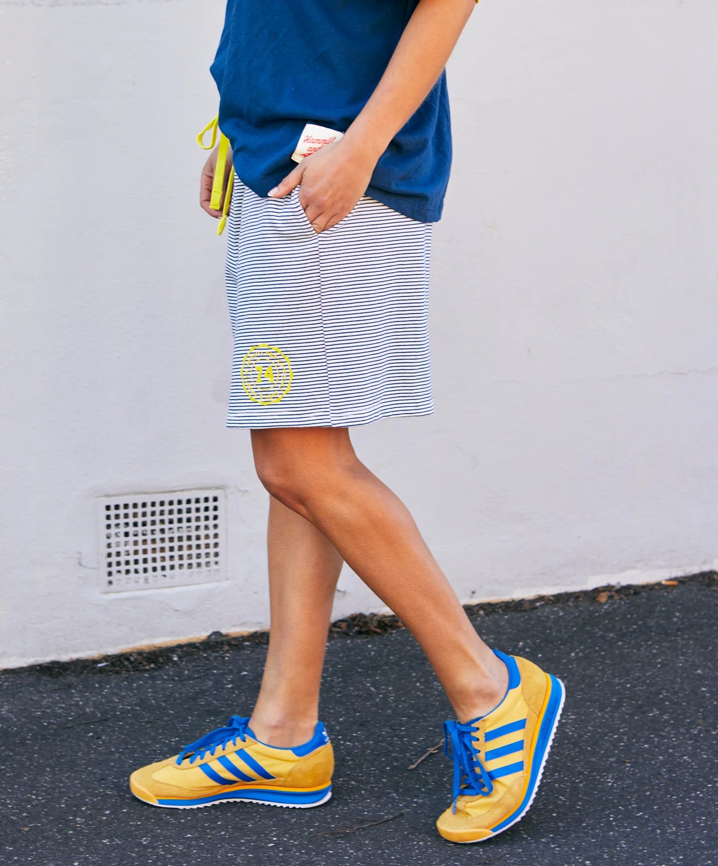 Hammill & CoSanta Monica Stripe Short - Blue/White/Yellow