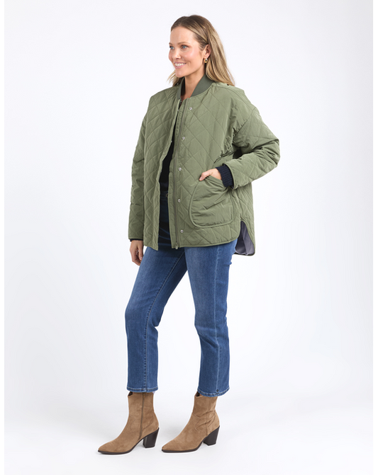 Elm Miley Quilted Jacket - Clover