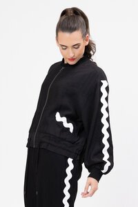 Seeking Lola Ric Rac Jacket - Black