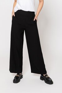 Billie The Label  Essential Wide Leg Pants Crop - Black