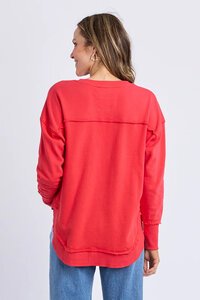 Foxwood Simplified Metallic Crew - Red
