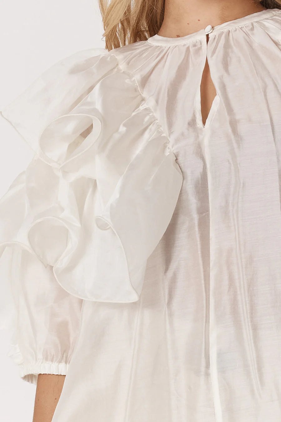 Fate & Becker Celeste Ruffled Blouse - Ivory