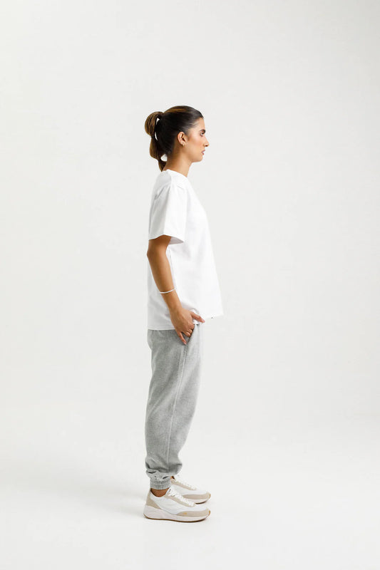 Rose Road Topher Tee White with Meta Blocks Print