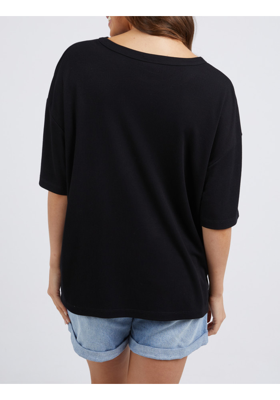 Elm Xanthe Rib Tee Black