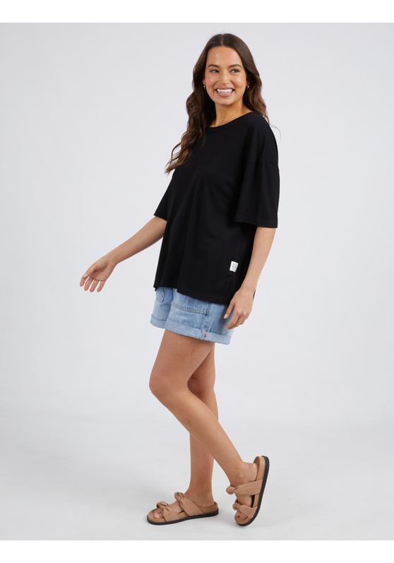Elm Xanthe Rib Tee Black