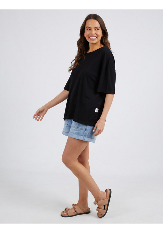 Elm Xanthe Rib Tee Black