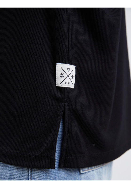 Elm Xanthe Rib Tee Black