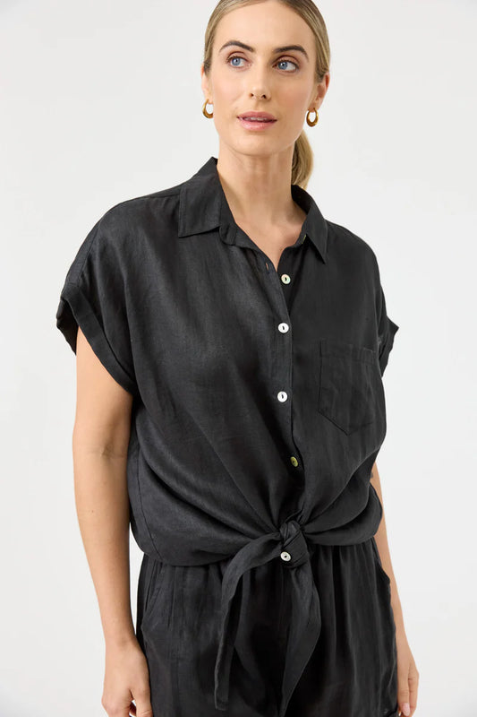 Eb & Ive Studio Tie Shirt - Ebony