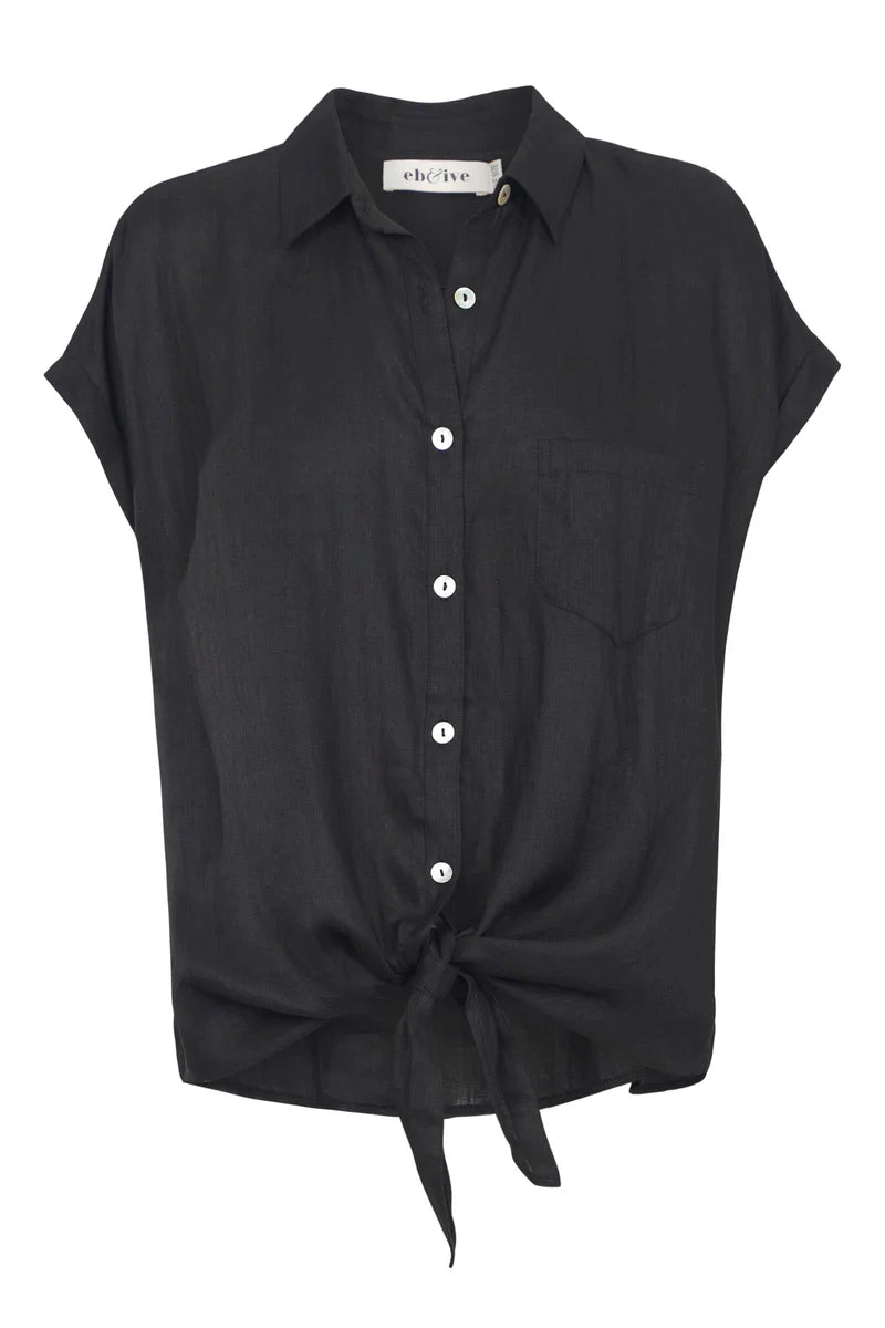 Eb & Ive Studio Tie Shirt - Ebony