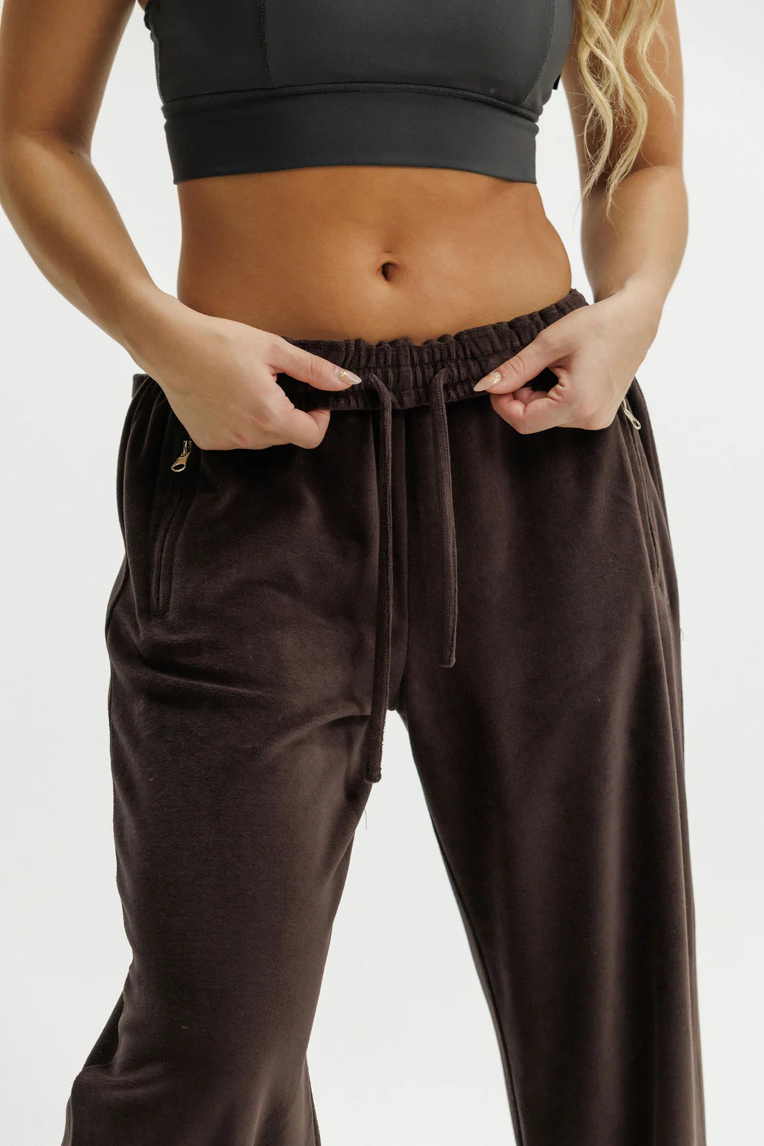 Rose Road Jett Pants - Cocoa Velour