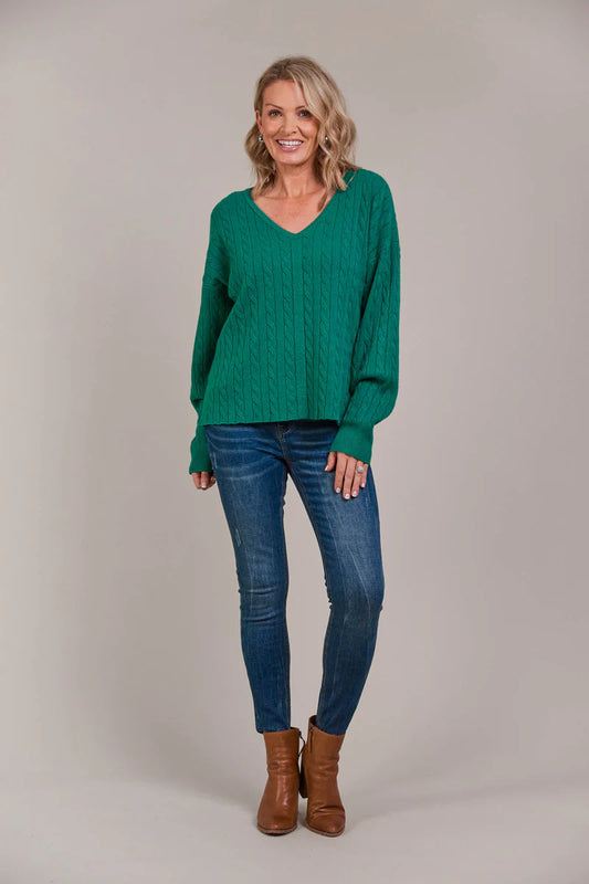 Eb & Ive Palmer Cable Knit - Teal