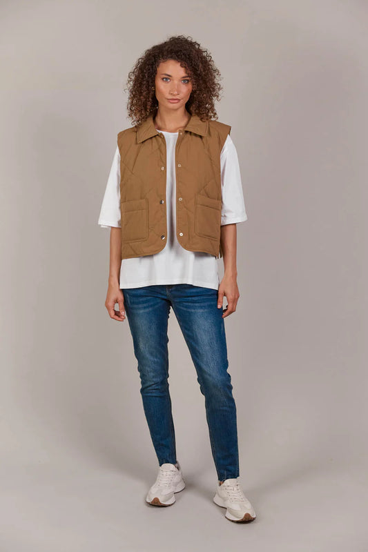 Eb & Ive Argo Crop Vest - Hazel