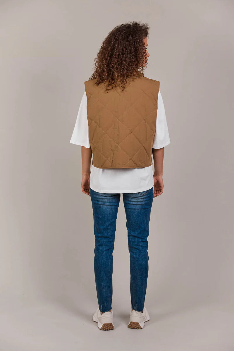 Eb & Ive Argo Crop Vest - Hazel