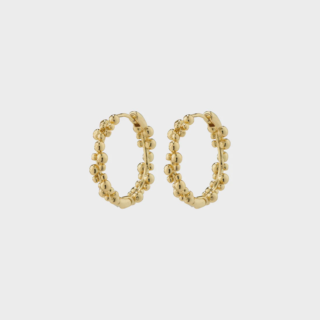 Pilgrim Solidarity Recycled Medium Bubbles Hoop Earrings Gold Plated