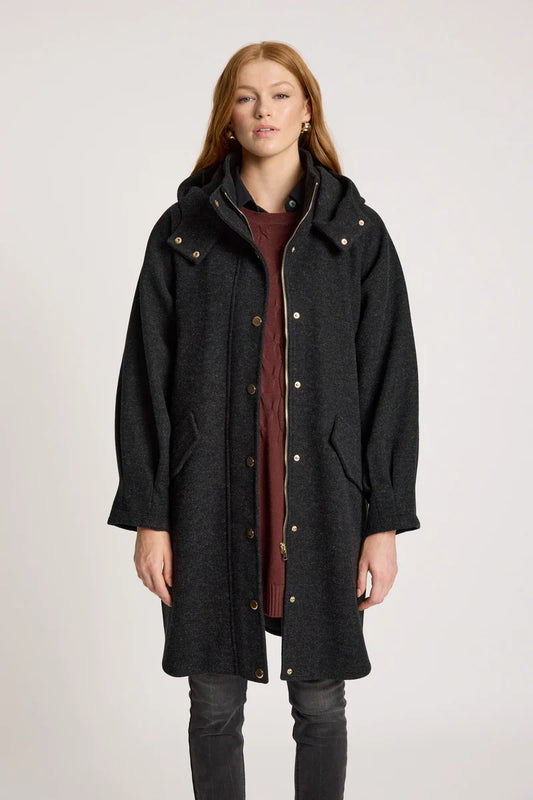 Eb & Ive Sable Hood Jacket - Charcoal