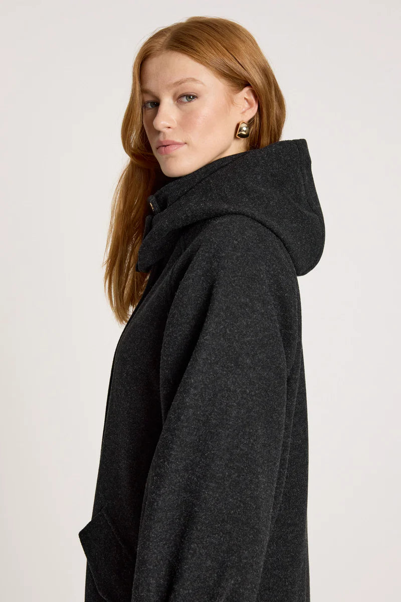 Eb & Ive Sable Hood Jacket - Charcoal