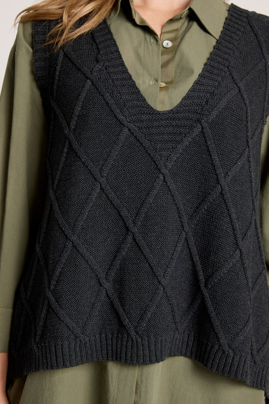 Eb & Ive Liora Knit Vest - Charcoal