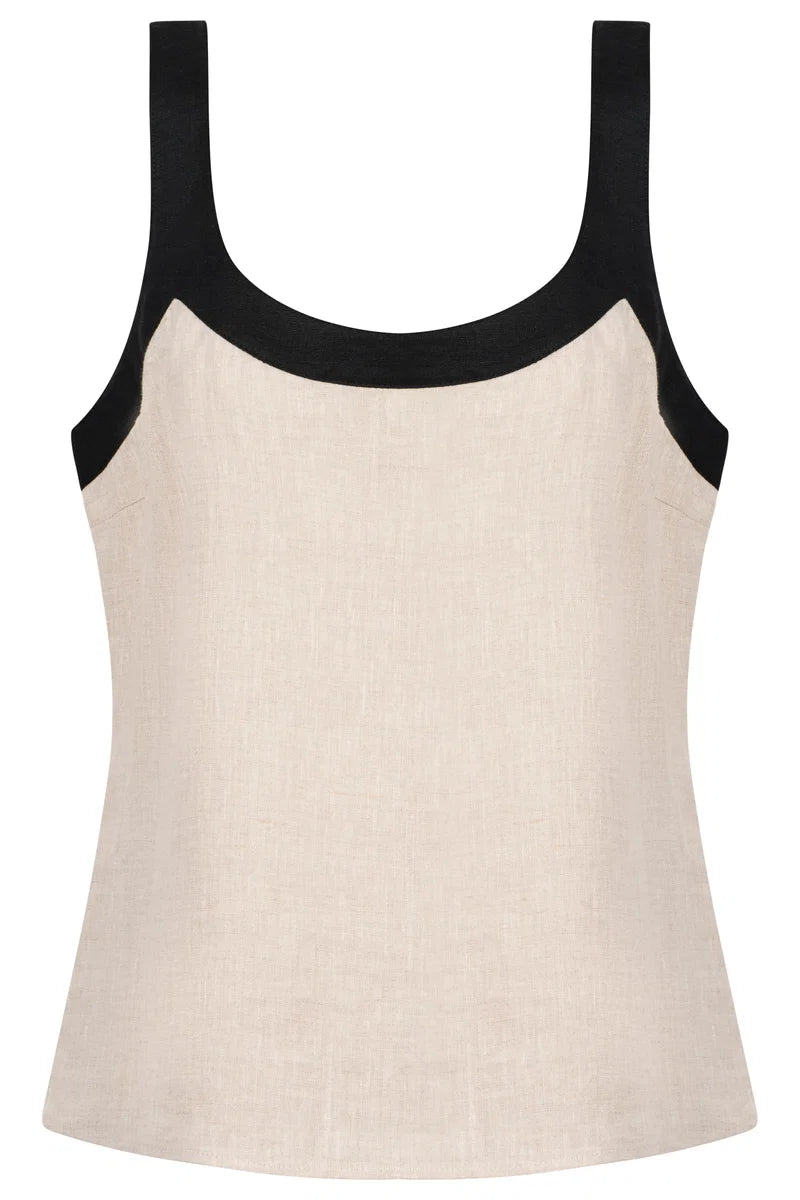 Eb & Ive Maris Splice Tank - Tusk/Black