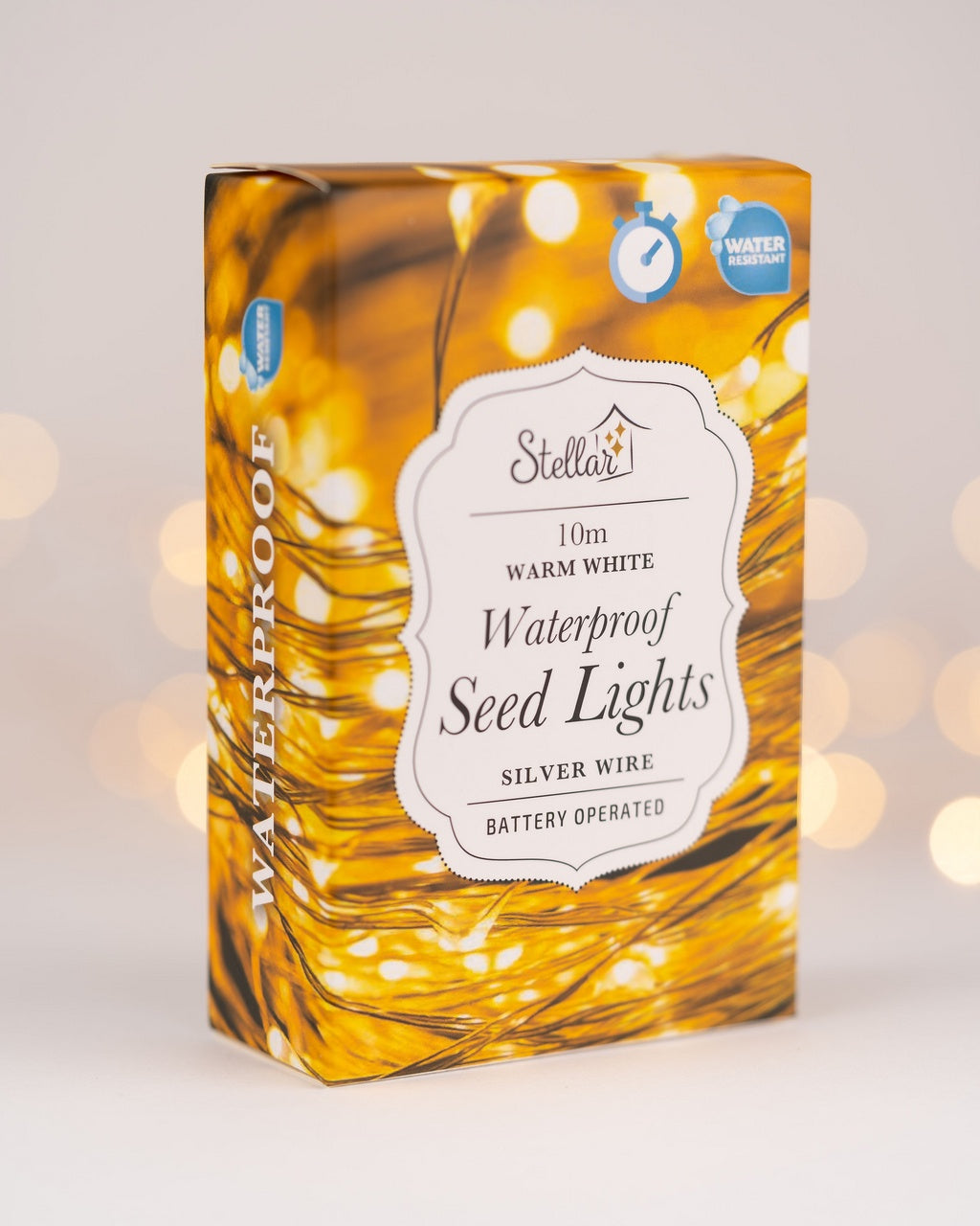 Stellar Haus 10m Water Resistant Seed Lights Silver