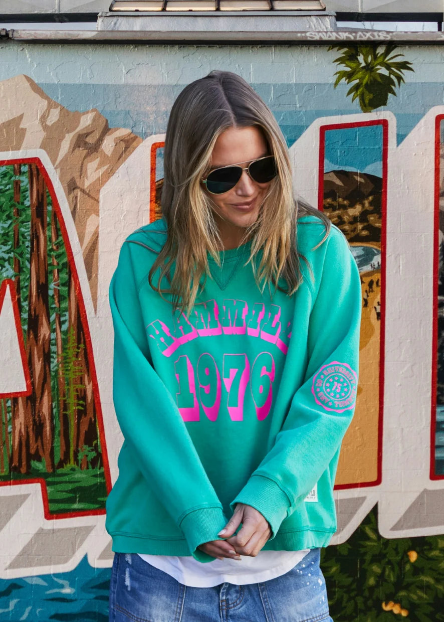 Hammill & Co Graphic Sweat - Green