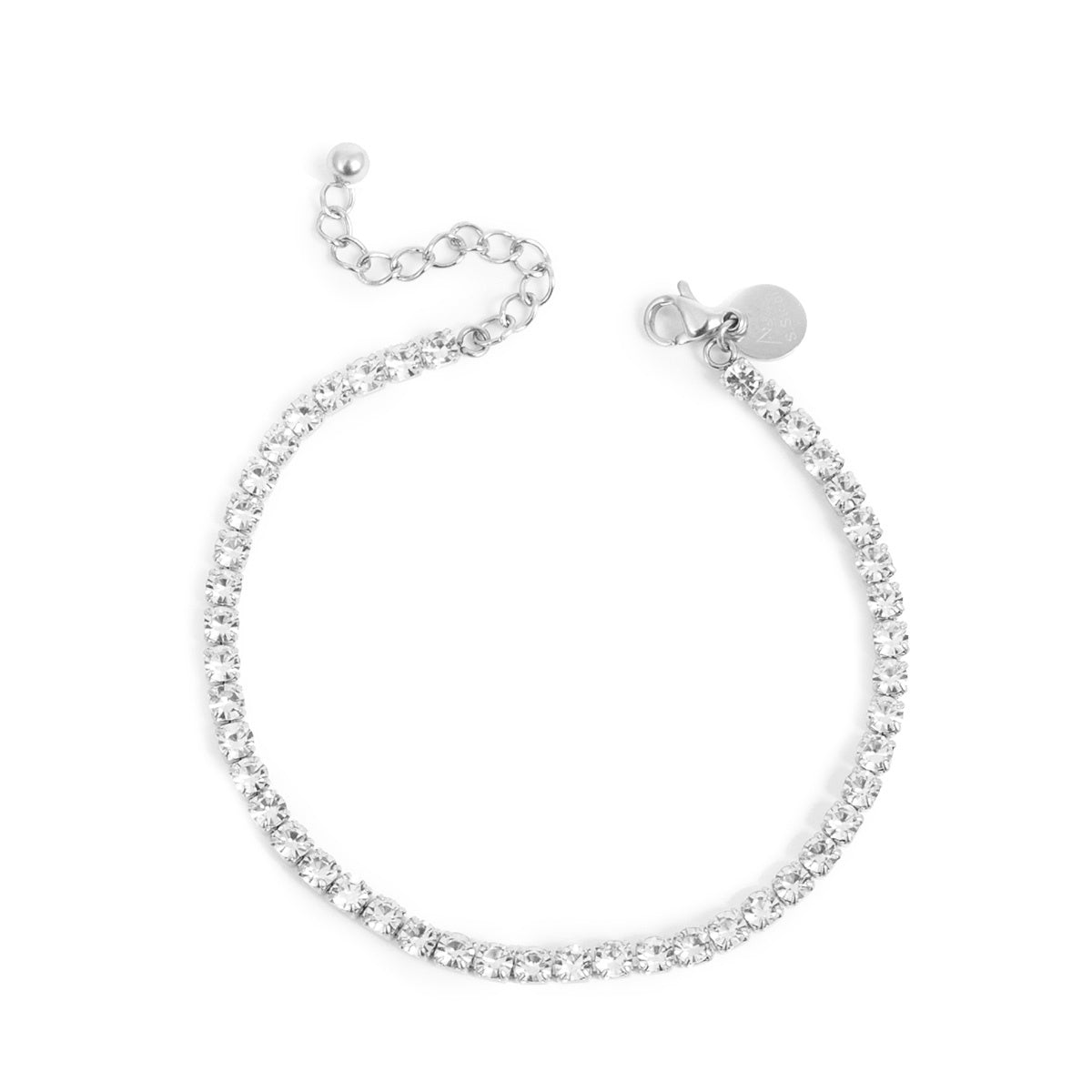 A & C Oslo Tennis Bracelet 2mm Steel - Silver Plated