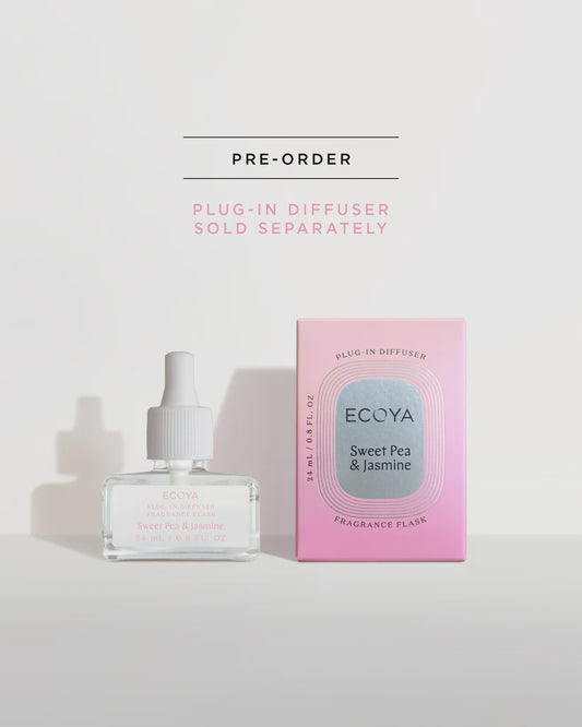 Ecoya Plug-In Diffuser Fragrance Flask - Sweet Pea & Jasmine