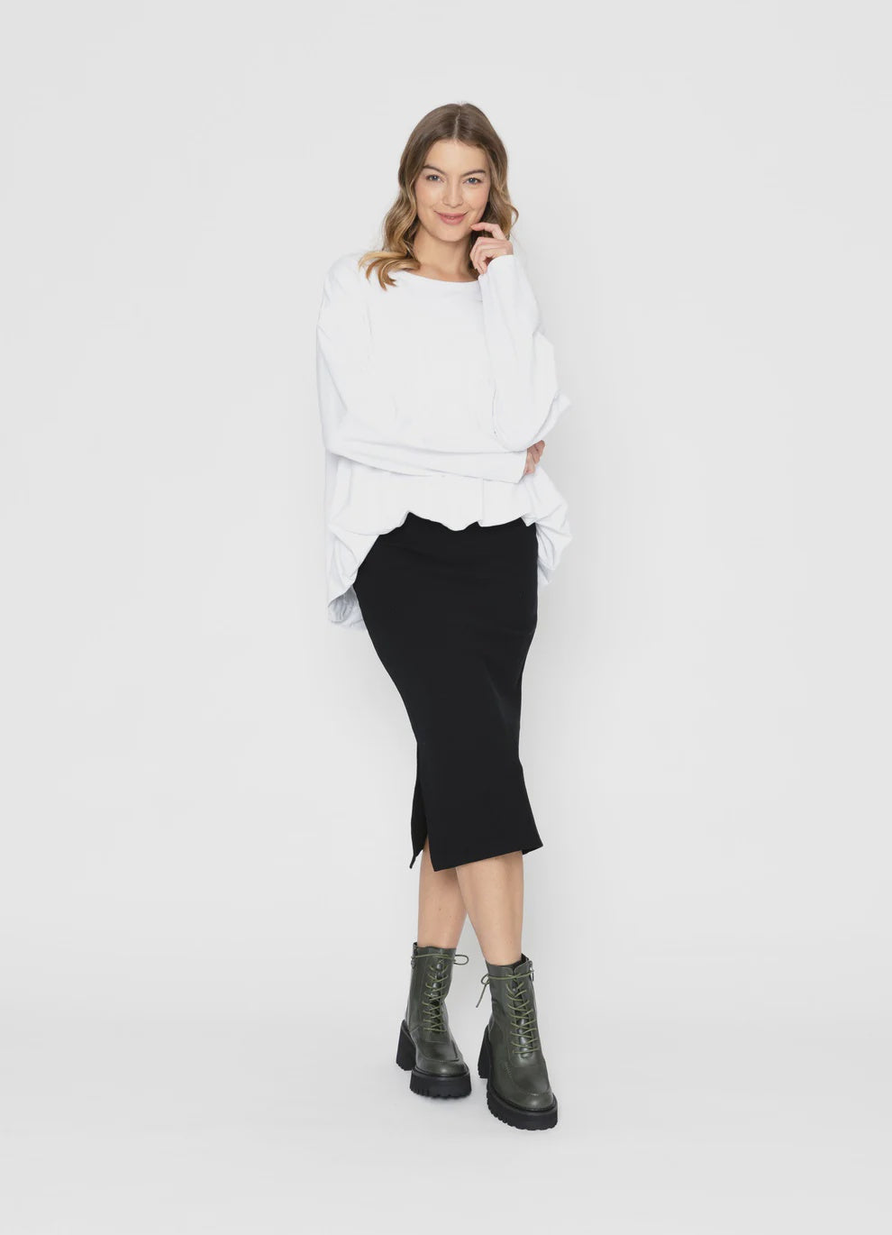 Two By Two Cascade Top - Winter White