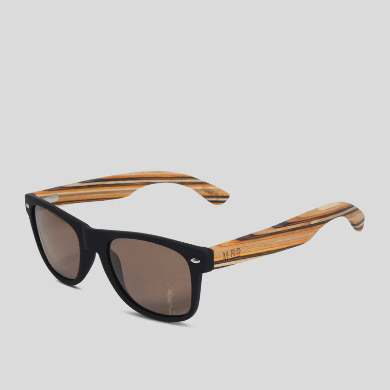 Moana Road Sunglasses 50/50's Black Zebra Arms