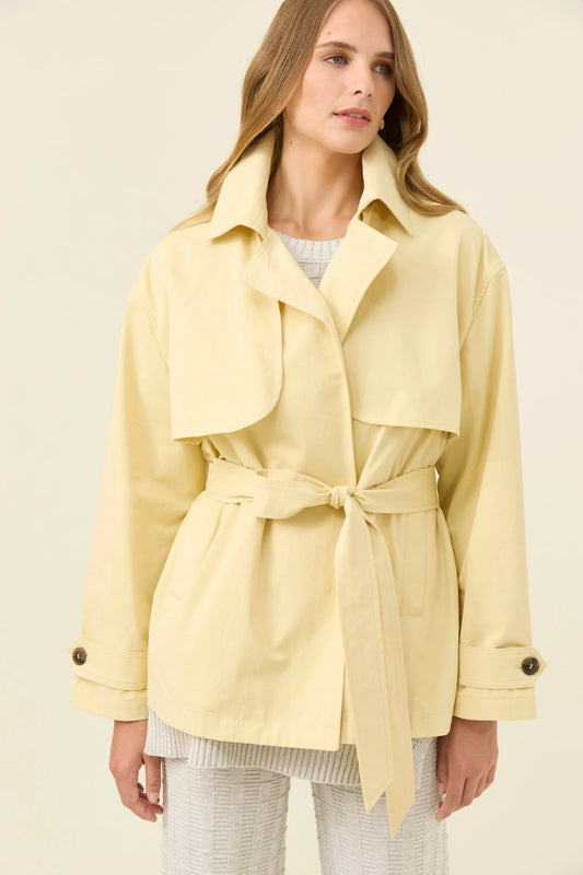 Isle of Mine Farida Cropped Trench - Butter