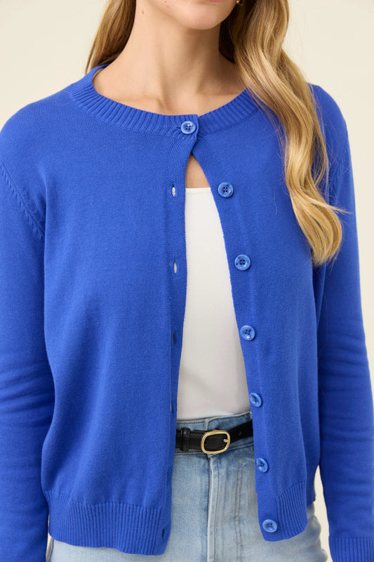 Isle of Mine Darby Cardigan - Cobalt