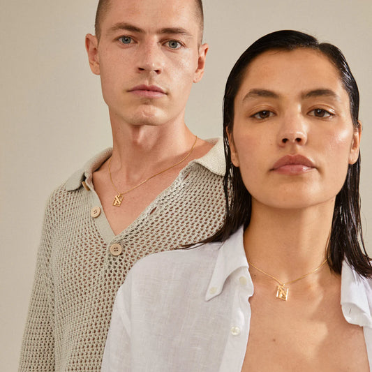 Pilgrim Love Tag Recycled Necklace - Gold Plated SIS