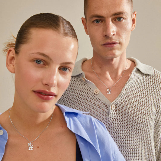 Pilgrim Love Tag Recycled Necklace - Silver Plated BRO