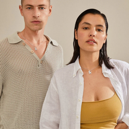 Pilgrim Love Tag Recycled Necklace - Silver Plated SIS