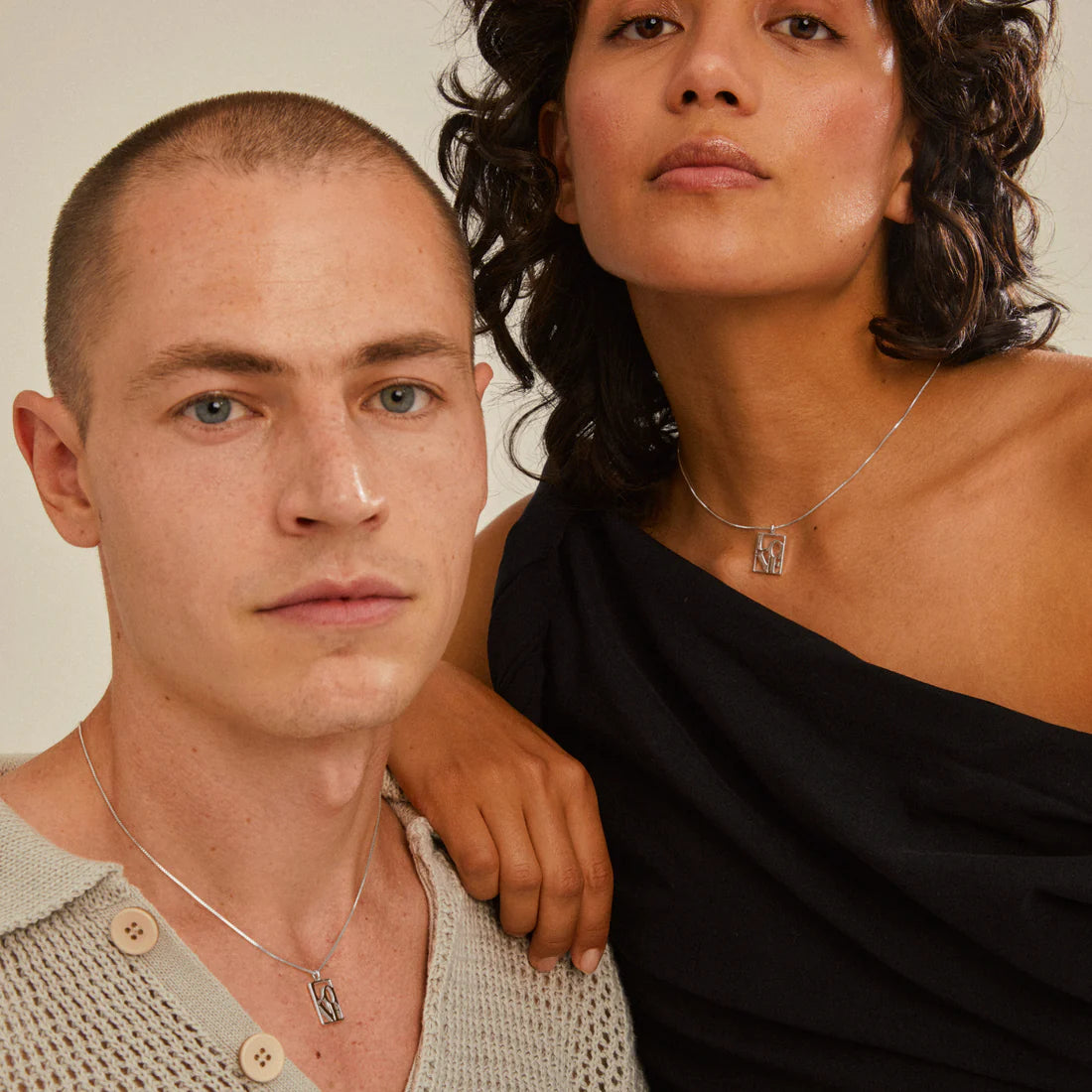 Pilgrim Love Tag Recycled Necklace - Silver Plated LOVE