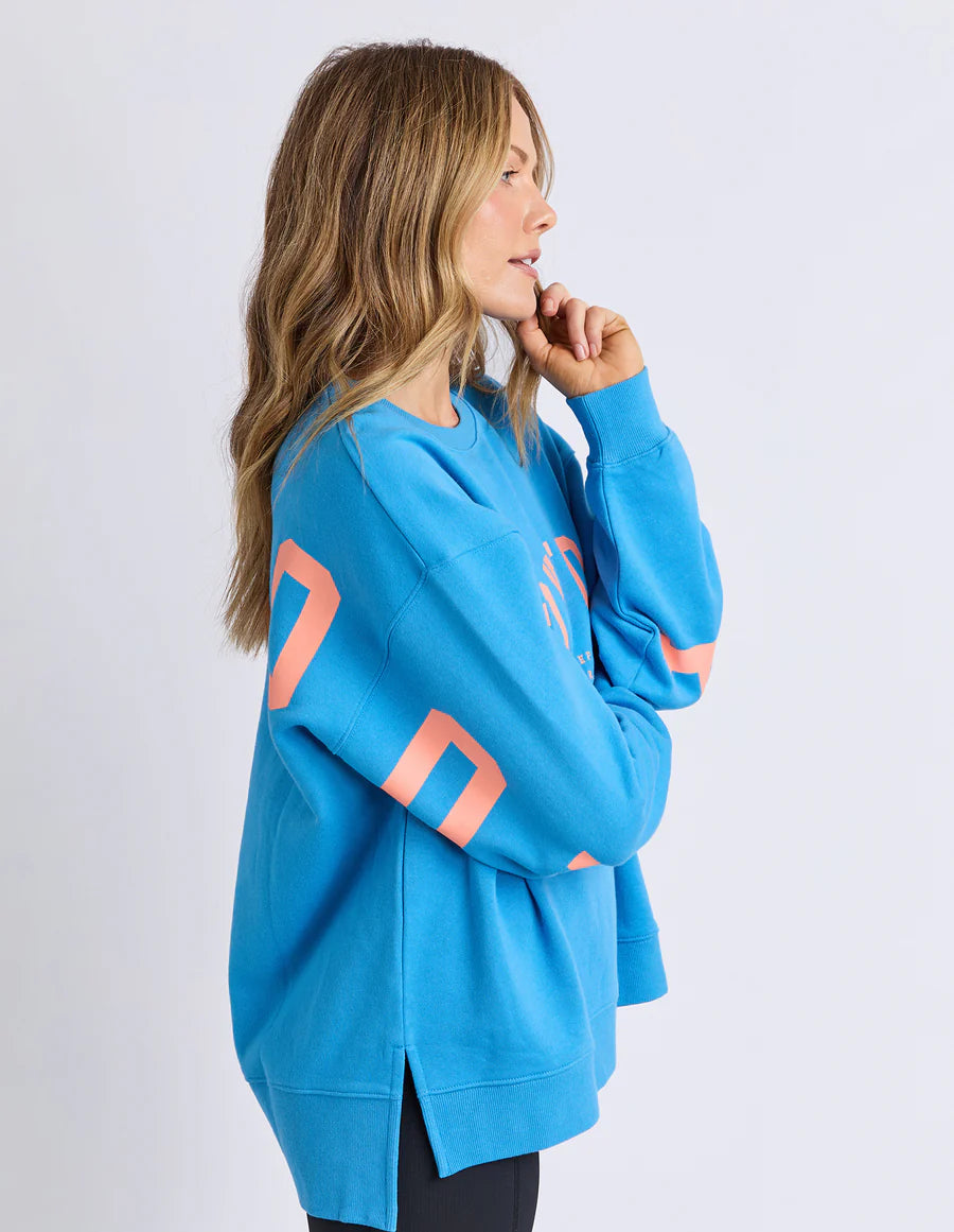 Foxwood Interval Crew - Bright Blue with Orange