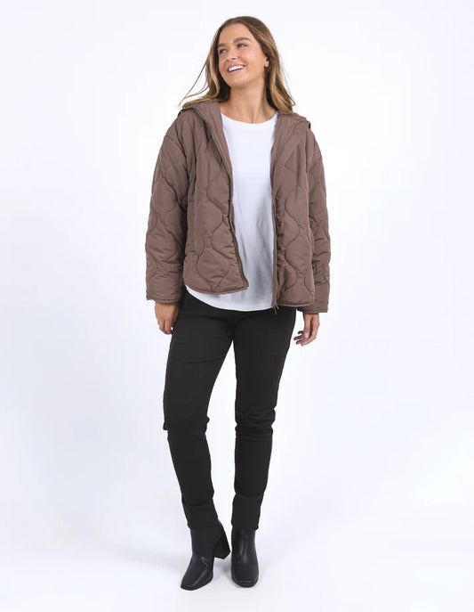Foxwood Mellow Quilted Jacket - Chocolate Quartz