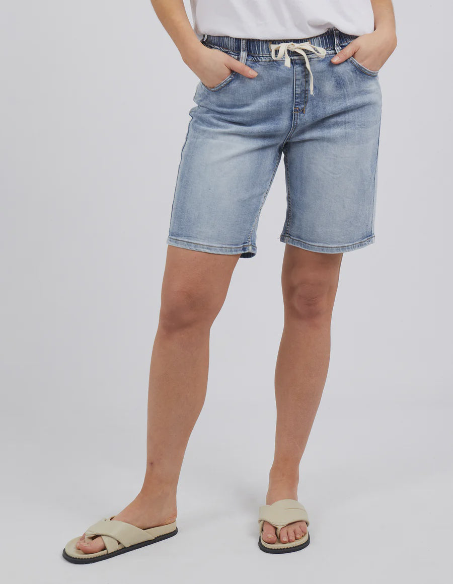 Foxwood Gabby Bermuda Denim Short - Mid Blue