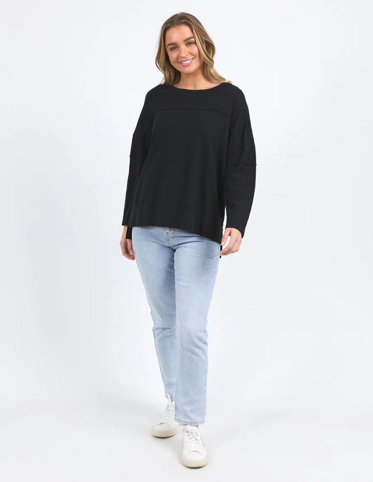 Foxwood Jayne Throw on Top - Black