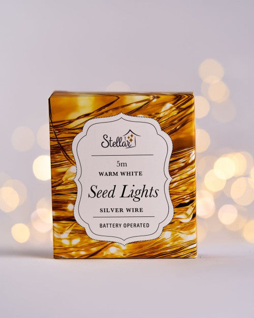 Stellar Haus 5m Seed Lights - Silver Battery