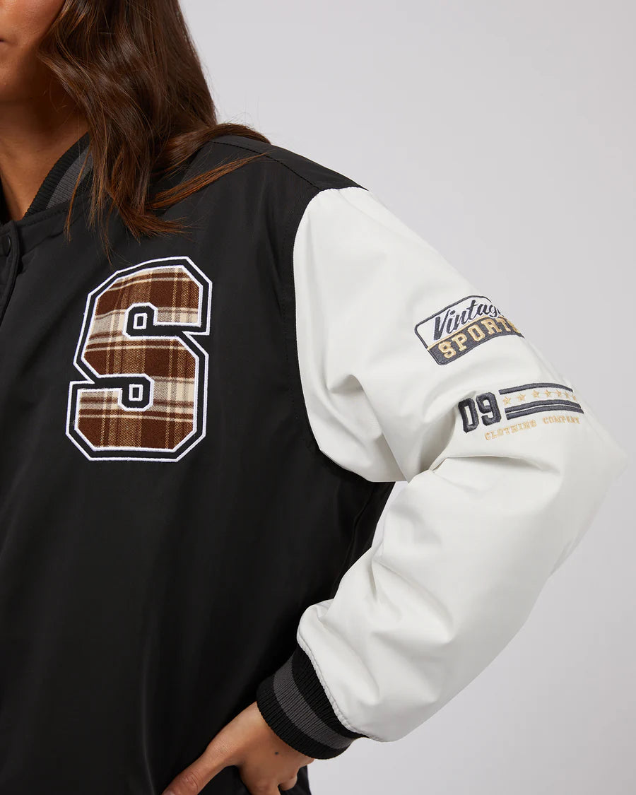 Silent Theory Varsity Jacket Black
