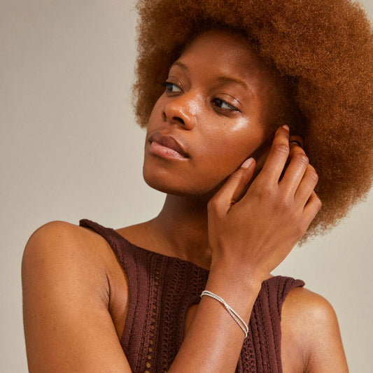 Pilgrim Rowan Crystal Bracelet 2 in 1 - Silver Plated