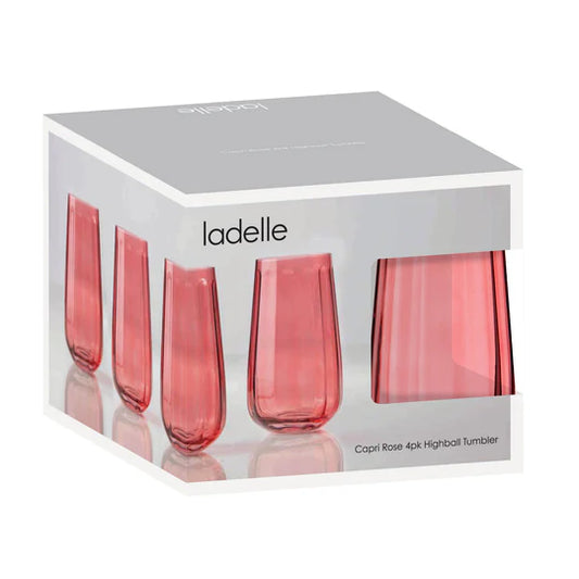 Ladelle Highball 4 Pack Tumblers - Capri Rose