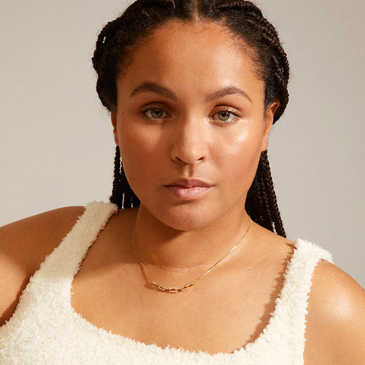 Pilgrim Necklace Coby Recycled Crystal Pentant Gold Plated